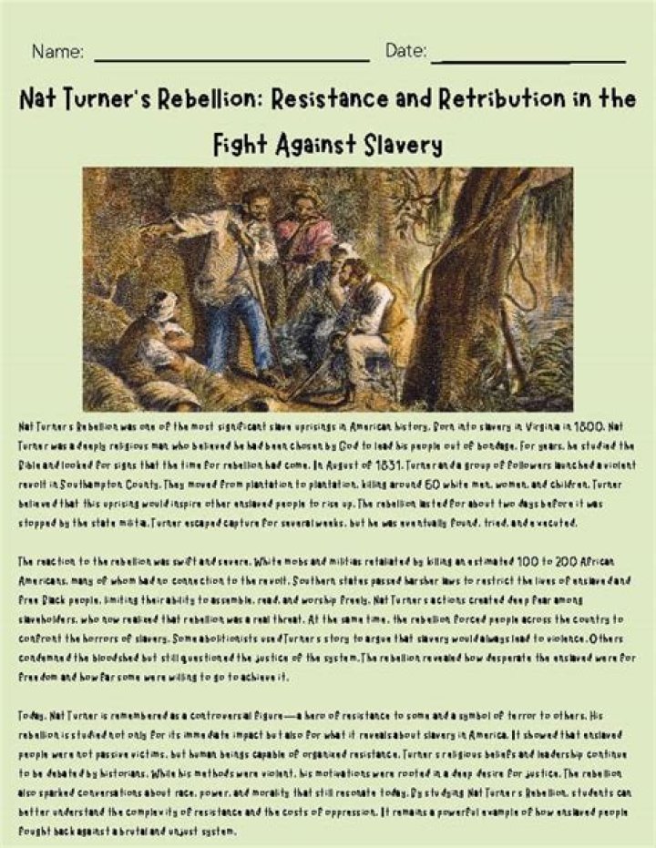 BlogPaper | Nat Turner - Rebellion, Death & Facts