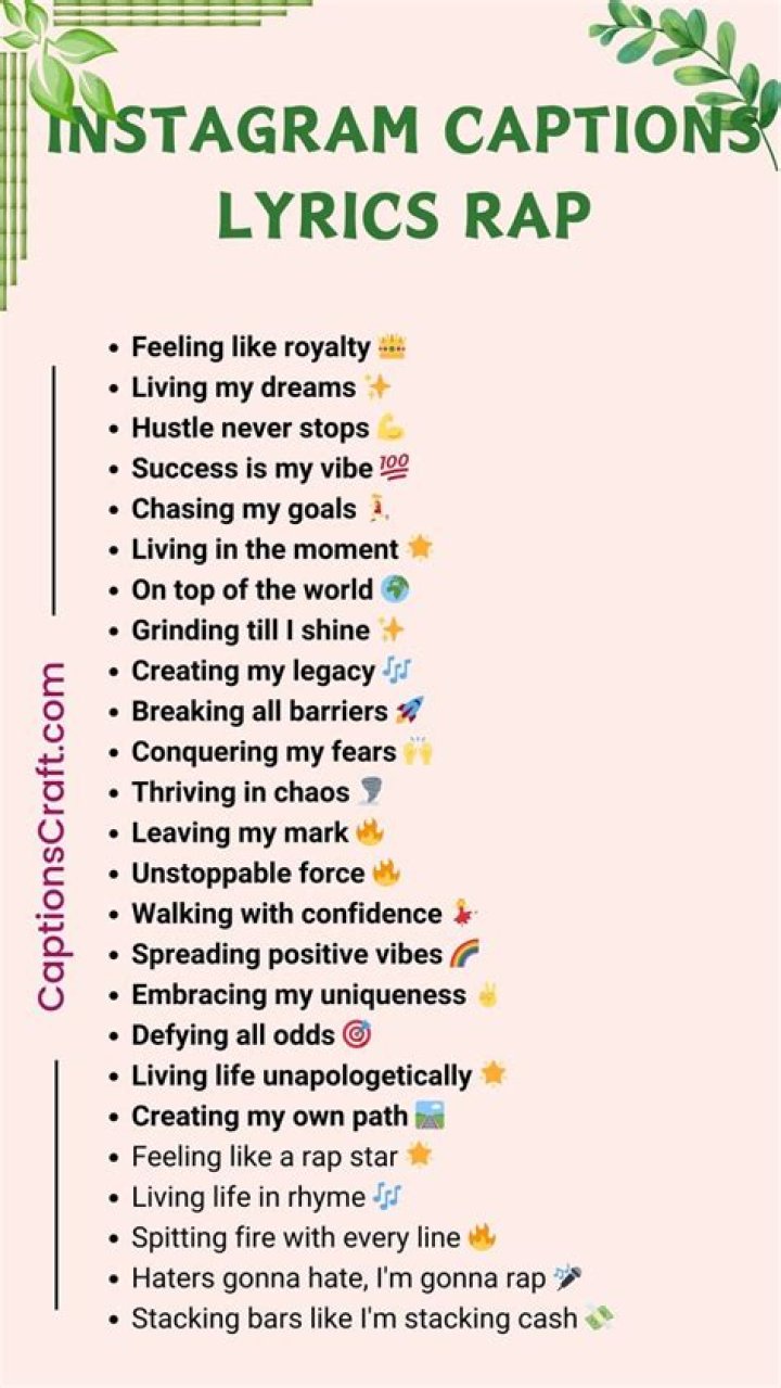 Essential Instagram Captions For Rappers