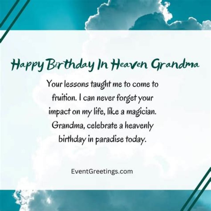 Unveiling The Profound Meaning Of "Happy Birthday Grandma In Heaven"